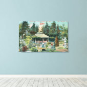 Aussicht auf den japanischen Teegarten Leinwanddruck (Insitu (Holzboden))