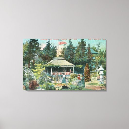 Aussicht auf den japanischen Teegarten Leinwanddruck (Vorderseite)