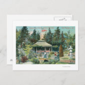 Aussicht auf den japanischen Teegarten Postkarte (Vorne/Hinten)