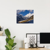 Aussicht auf den Jichu Drake, Bhutan. Poster (Heimbüro)