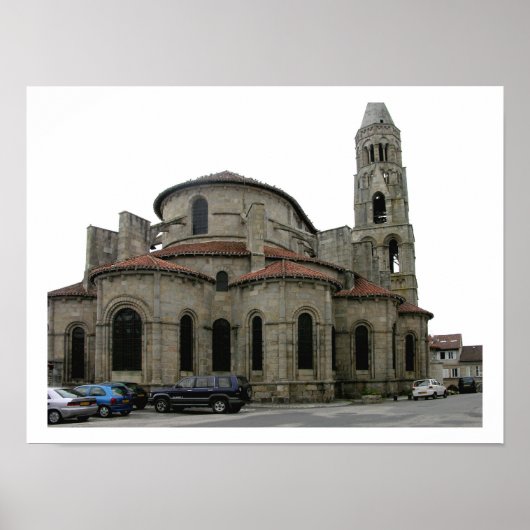 Aussicht auf den Kirchturm (Foto) Poster (Vorne)