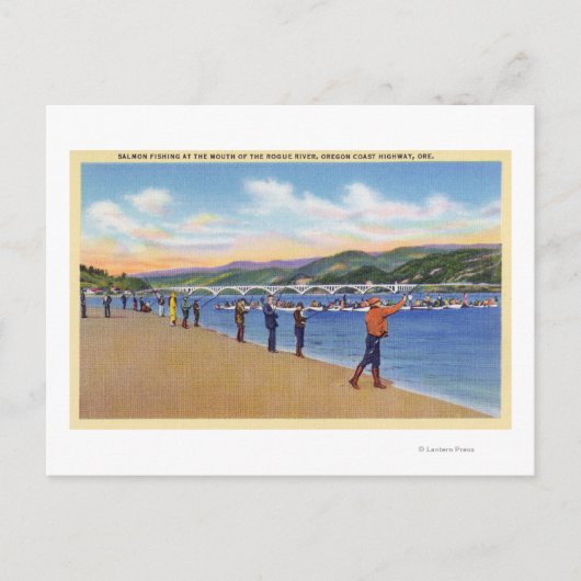 Aussicht auf den Lachsfang Postkarte (Vorderseite)