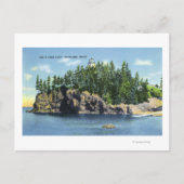 Aussicht auf den Leuchtturm der Eule 2 Postkarte (Vorderseite)