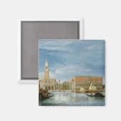 Aussicht auf den Molo und den Palazzo Ducale Magnet (Vorderseite/Rückseite)