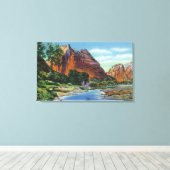 Aussicht auf den Monte Majestic und die Landung vo Leinwanddruck (Insitu (Holzboden))