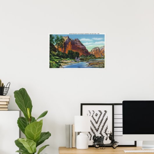 Aussicht auf den Monte Majestic und die Landung vo Poster (Heimbüro)