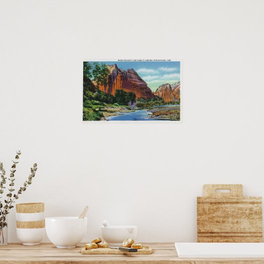 Aussicht auf den Monte Majestic und die Landung vo Poster (Küche)