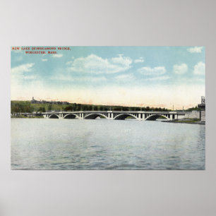 Aussicht auf den neuen See Quinsigamond Bridge Poster
