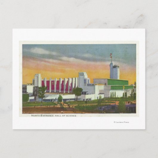 Aussicht auf den Nordeingang, Saal der Wissenschaf Postkarte (Vorderseite)