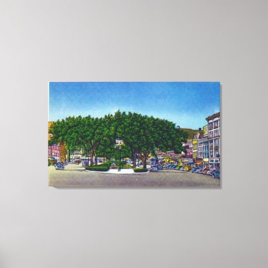 Aussicht auf den öffentlichen Platz # 2 Leinwanddruck (Vorderseite)