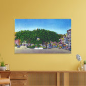 Aussicht auf den öffentlichen Platz # 2 Leinwanddruck (Insitu (Wohnzimmer))