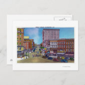 Aussicht auf den öffentlichen Platz Postkarte (Vorne/Hinten)