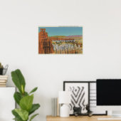 Aussicht auf den Osiris-Tempel Poster (Heimbüro)