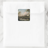 Aussicht auf den Palast Pavlovsk, c.1800 Quadratischer Aufkleber (Tasche)