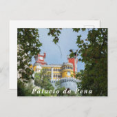 Aussicht auf den Palast von Pena. Postkarte (Vorne/Hinten)