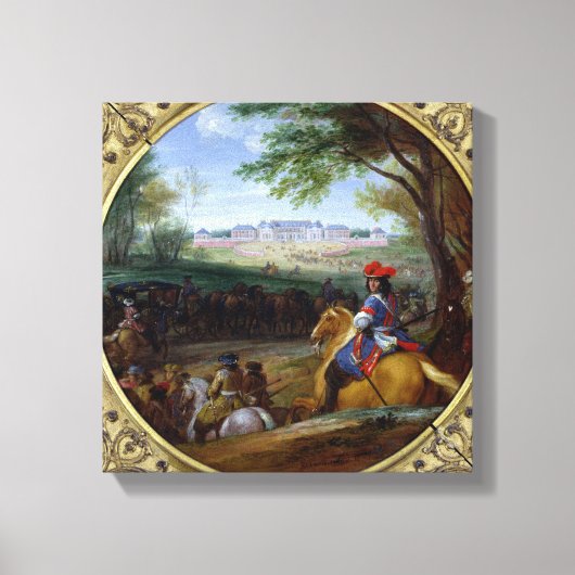 Aussicht auf den Palast von Versailles im Jahre 16 Leinwanddruck (Vorderseite)