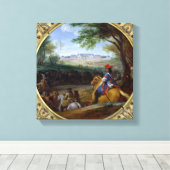 Aussicht auf den Palast von Versailles im Jahre 16 Leinwanddruck (Insitu (Holzboden))