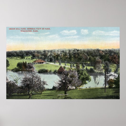 Aussicht auf den Park Green Hill Poster (Vorne)