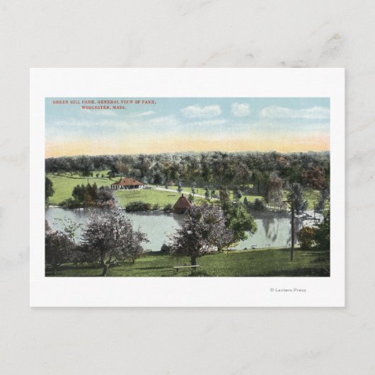 Aussicht auf den Park Green Hill Postkarte (Vorderseite)