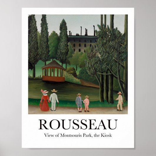 Aussicht auf den Park Montsouris, Kiosk Henri Rous Poster (Vorne)