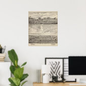 Aussicht auf den Park und die Residenz in Minnesot Poster (Heimbüro)