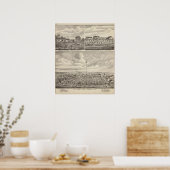 Aussicht auf den Park und die Residenz in Minnesot Poster (Küche)