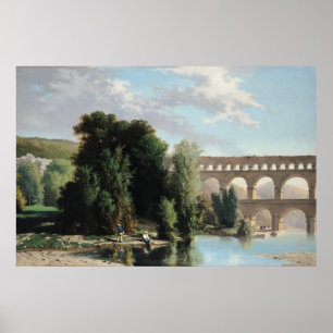 Aussicht auf den Pont du Gard, 1859 Poster