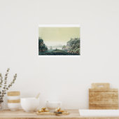 Aussicht auf den Potomac bei Monte Vernon (colou) Poster (Küche)