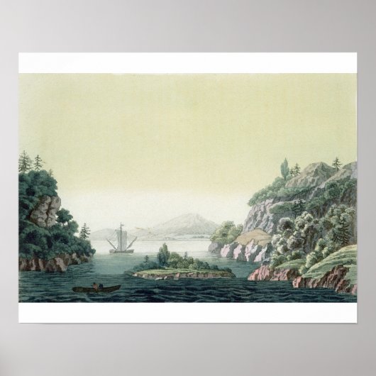 Aussicht auf den Potomac bei Monte Vernon (colou) Poster (Vorne)