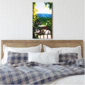 Aussicht auf den Provence-Garten Leinwanddruck (Insitu (Schlafzimmer))