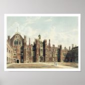 Aussicht auf den Quadrangle im Hampton Court Palac Poster (Vorne)