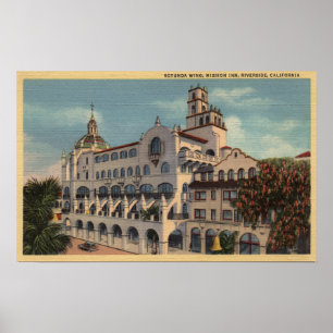 Aussicht auf den Rotunda Flügel im Mission Inn Poster