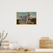 Aussicht auf den Rotunda Flügel im Mission Inn Poster (Küche)