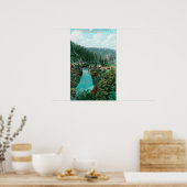 Aussicht auf den Sacramento River Canyon auf SP Poster (Küche)