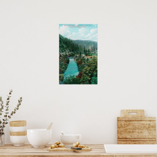 Aussicht auf den Sacramento River Canyon auf SP Poster (Küche)