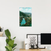 Aussicht auf den Sacramento River Canyon auf SP Poster (Heimbüro)