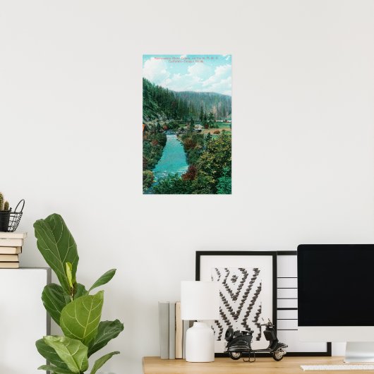 Aussicht auf den Sacramento River Canyon auf SP Poster (Heimbüro)
