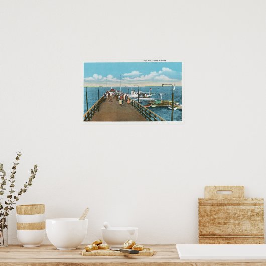 Aussicht auf den Salem Willows Pier Poster (Küche)