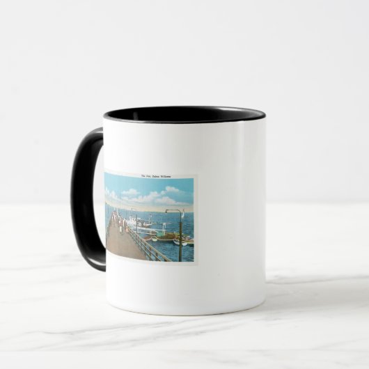 Aussicht auf den Salem Willows Pier Tasse (Vorderseite Links)