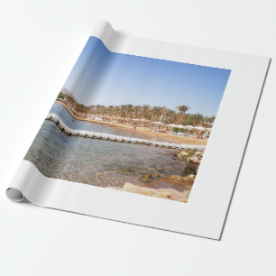 Aussicht auf den Sandstrand Terrazzina Geschenkpapier