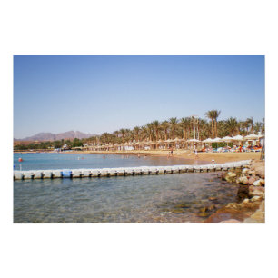 Aussicht auf den Sandstrand Terrazzina Poster