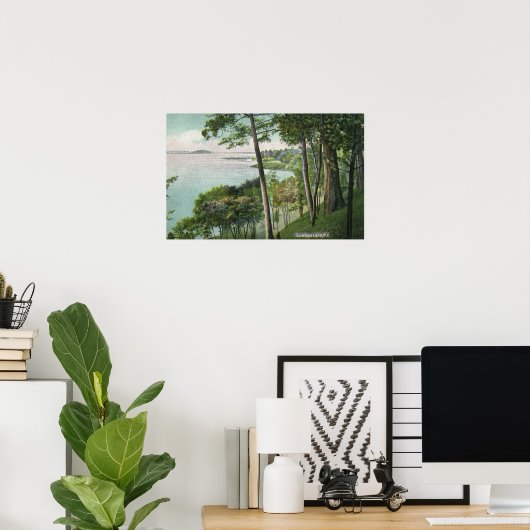 Aussicht auf den Saratoga-See # 2 Poster (Heimbüro)