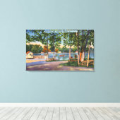 Aussicht auf den Saratoga-See Leinwanddruck (Insitu (Holzboden))