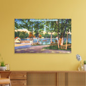 Aussicht auf den Saratoga-See Leinwanddruck (Insitu (Wohnzimmer))