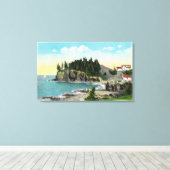 Aussicht auf den Schädelhof und den Felsen der Eul Leinwanddruck (Insitu (Holzboden))