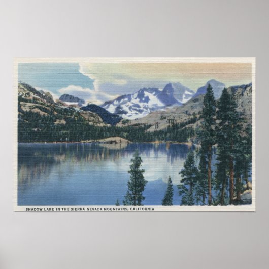 Aussicht auf den Schattensee, Sierra Nevada Poster (Vorne)