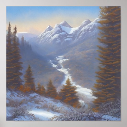 Aussicht auf den Schneeberg Poster (Vorne)