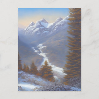 Aussicht auf den Schneeberg Postkarte
