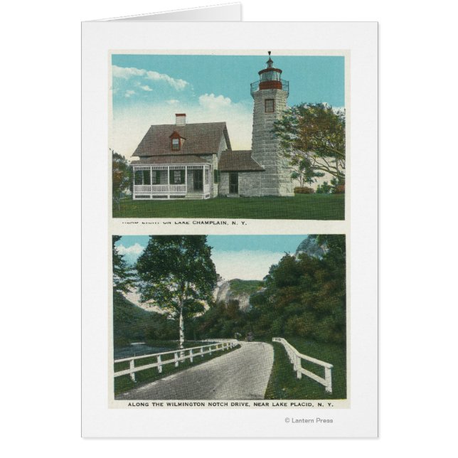 Aussicht auf den See Champlain Leuchtturm (Vorne)