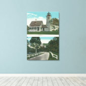 Aussicht auf den See Champlain Leuchtturm Leinwanddruck (Insitu (Holzboden))